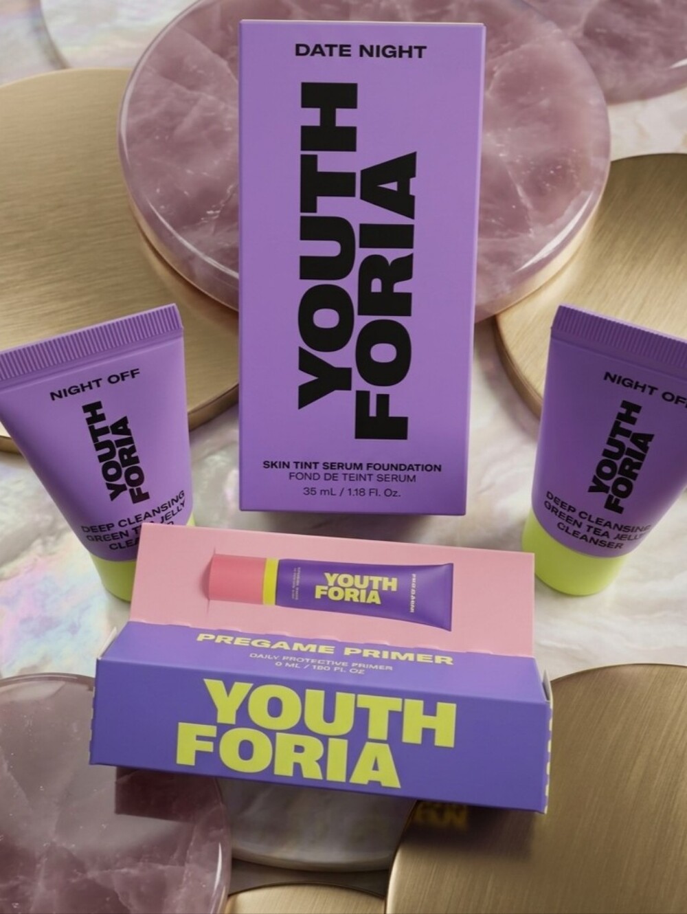 NIB Youthforia Date Night Ready Set – 4-Piece Makeup & Skincare Lot
